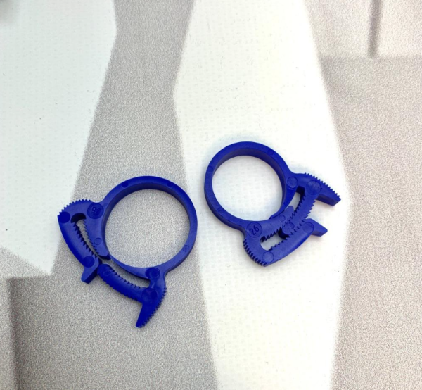 Хомут силовой пластиковый для соединения элементов круглой формы «Клип-Трек» («Clip-Track»)﻿ Ø31-26, синий